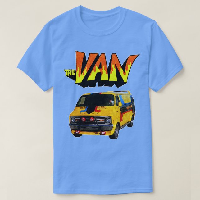 Camiseta El arte de fans de la comedia clásica de Van 70 (Diseño del anverso)