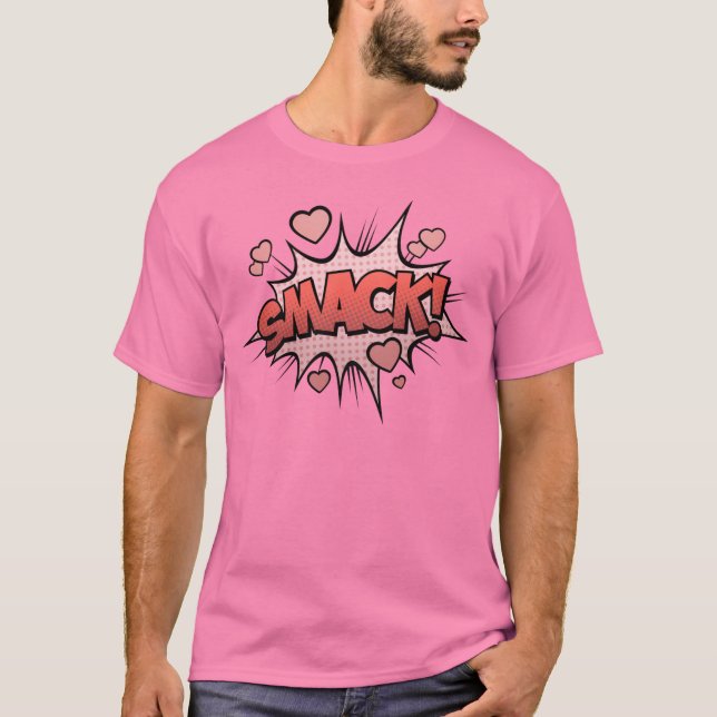 Camiseta El arte de historietas besó el sabor (Anverso)