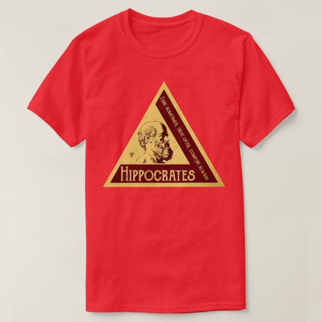 Camiseta El arte de la medicina Hipócrates curar (Diseño del anverso)