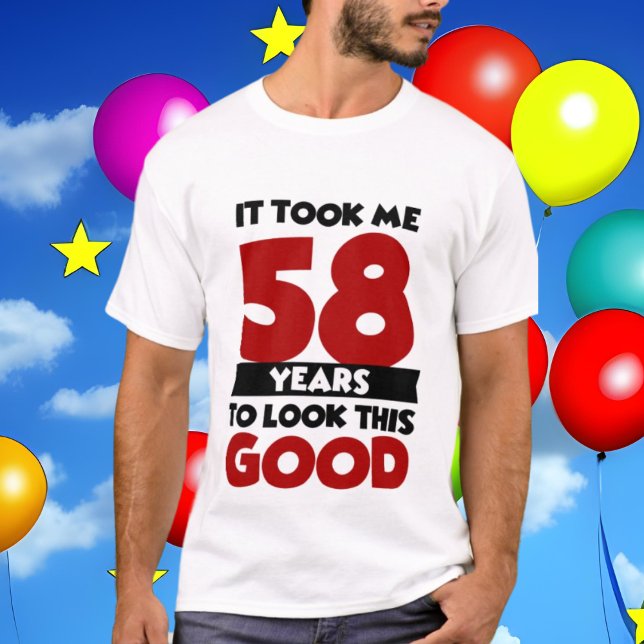 Camiseta el arte de la palabra de cumpleaños número 58 dive (Subido por el creador)