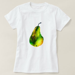 Camiseta El arte de la piel linda fruta de la acuarela
