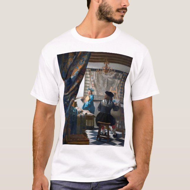 Camiseta El arte de la pintura, Johannes Vermeer, 1666-1667 (Anverso)