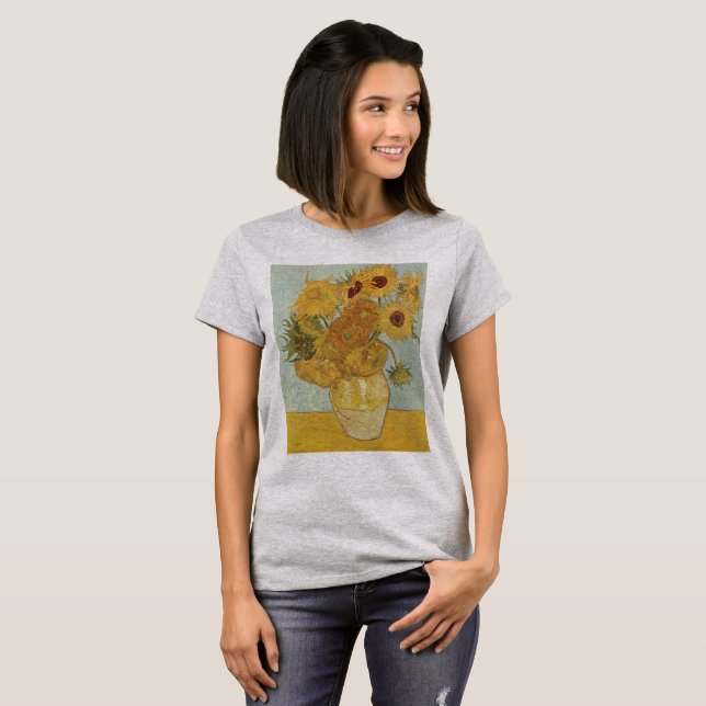 Camiseta El arte de los girasoles de Vincent Van Gogh lo es (Anverso completo)
