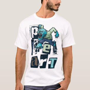 Camiseta El arte de los píxeles y el monstruo