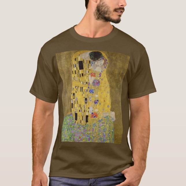 Camiseta El arte de pintar el beso de Gustav Klimt (Anverso)