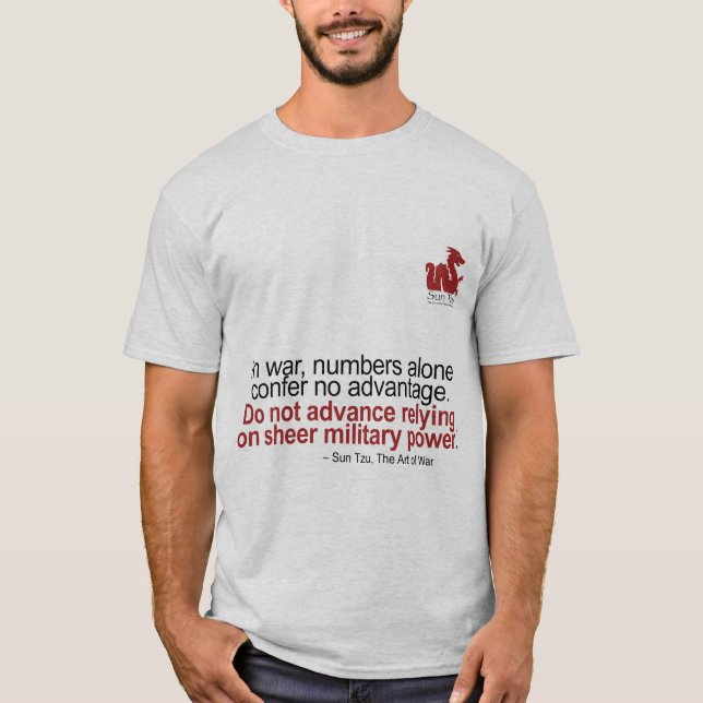 Camiseta El arte de Sun Tzu de la guerra "numera " (Anverso)