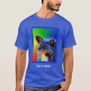 Camiseta El arte del abstracto del perro aterrador personal