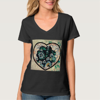 Camiseta El arte del corazón al estilo retro inspirado por