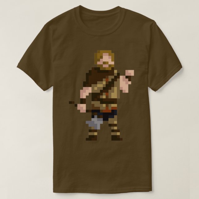 Camiseta El arte del guerrero barbadense Pixel (Diseño del anverso)