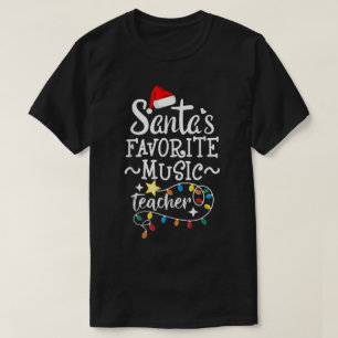 Camiseta El Arte del Profesor de Música Favorito de Santa