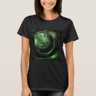 Camiseta El arte del resumen verde mundial