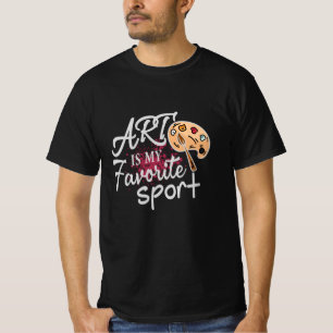Camiseta El arte es mi salpicón rojo deportivo favorito