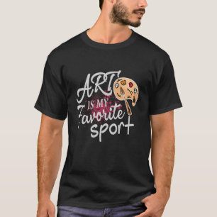 Camiseta El arte es mi salpicón rojo deportivo favorito