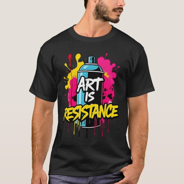 Camiseta EL ARTE ES RESISTENCIA - Protesta vibrante (Anverso)
