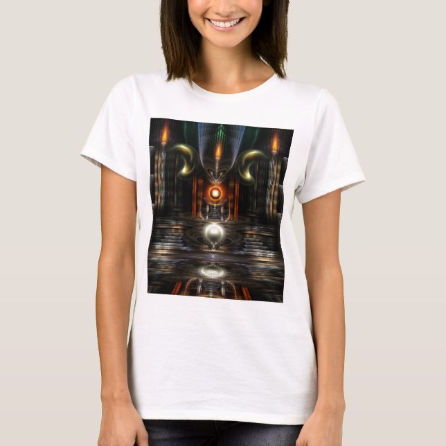 Camiseta El Arte Fractal De La Sala De Tiro (Anverso)
