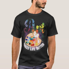 Camiseta El arte mejora la vida de artistas, pintores y pro