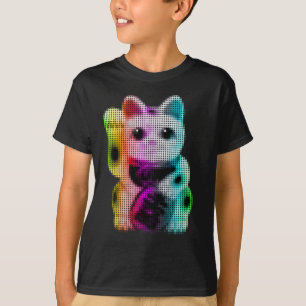 Camiseta El arte pop circunda el gato afortunado - Maneki