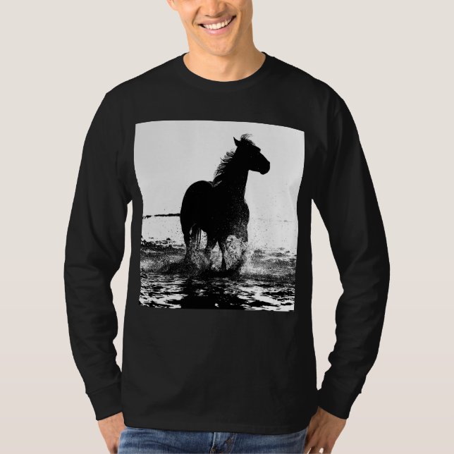 Camiseta El arte pop del caballo en carrera elegante moda m (Anverso)
