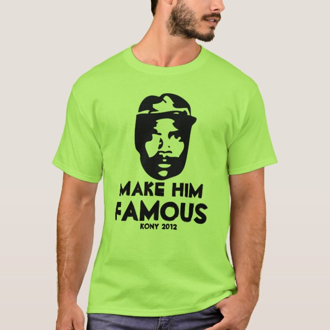 Camiseta el arte pop kony 2012 lo hace famoso (Anverso)