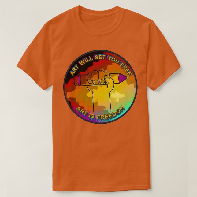 Camiseta El arte te hará libre (Diseño del anverso)
