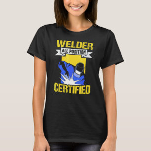 Camiseta El artesano metalizado Meme Welder todas las posic