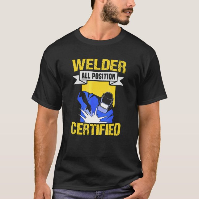 Camiseta El artesano metalizado Meme Welder todas las posic (Anverso)