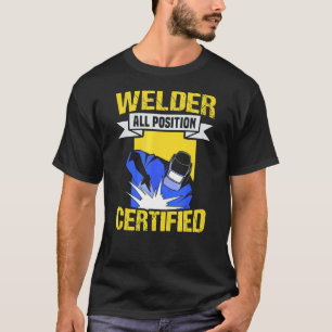 Camiseta El artesano metalizado Meme Welder todas las posic