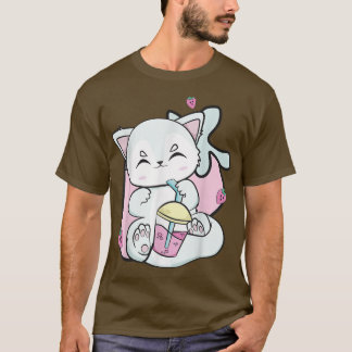 Camiseta El Ártico Cute Fox Bebe Leche De Fresa Y Boba Bu