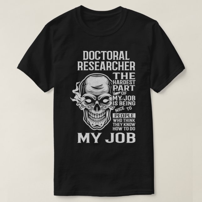 Camiseta El artículo más difícil para el investigador docto (Diseño del anverso)