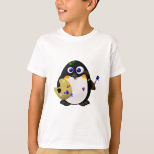Camiseta "El artista" -- Pingüino lindo del pintor