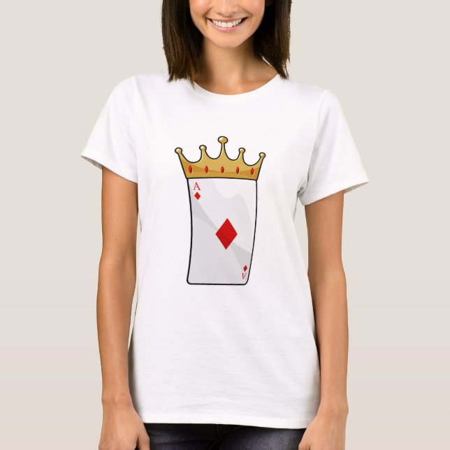 Camiseta El As de Diamantes con la Corona Rey (Anverso)