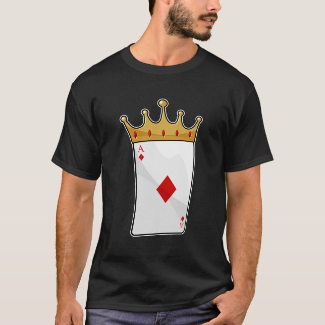 Camiseta El As de Diamantes con la Corona Rey (Anverso)