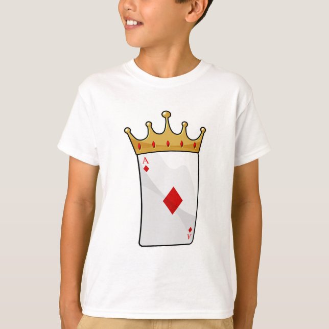 Camiseta El As de Diamantes con la Corona Rey (Anverso)