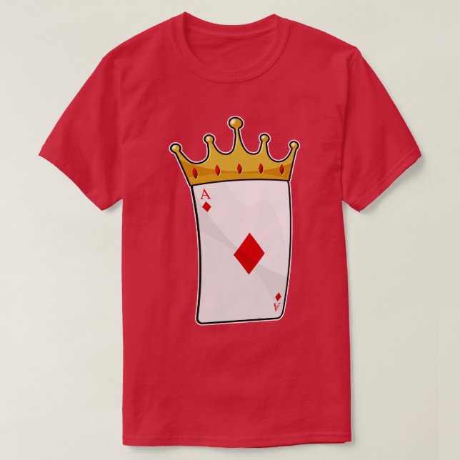 Camiseta El As de Diamantes con la Corona Rey (Diseño del anverso)