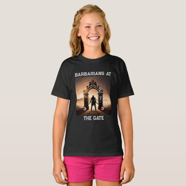 Camiseta El asedio: Bárbaros a las puertas de América (Anverso completo)