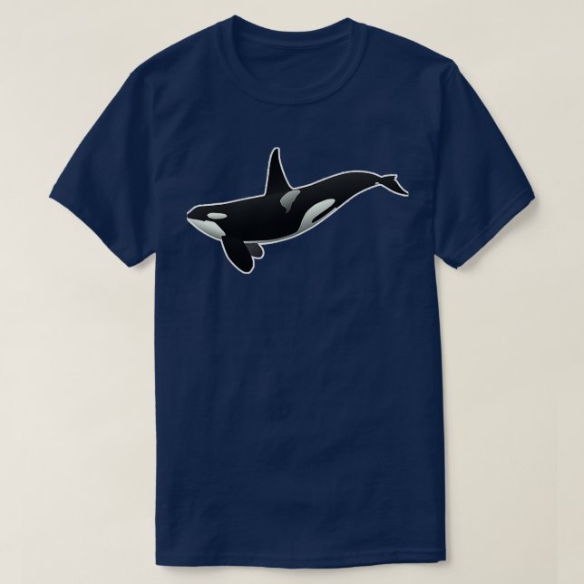Camiseta El asesino de orcas del mar de ballena Panda salva (Diseño del anverso)