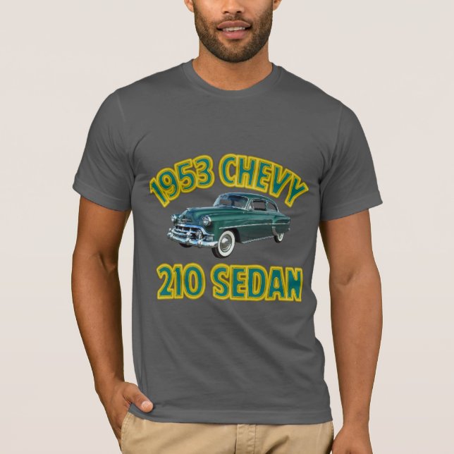 Camiseta El asfalto de los hombres Chevy 1953 210 (Anverso)