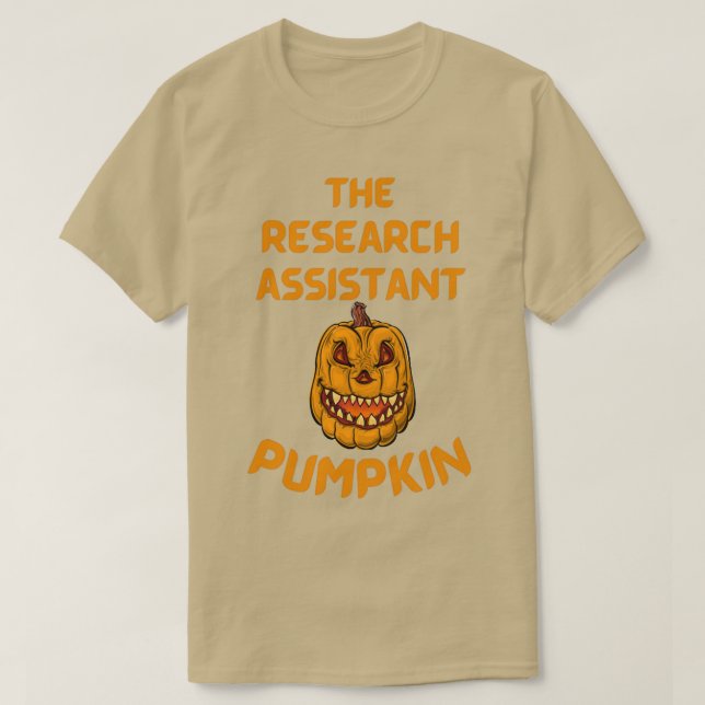 Camiseta El asistente de investigación Calabaza Funny Hallo (Diseño del anverso)