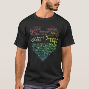 Camiseta El Asistente Principal Del Cute Tie Dye Heart De V