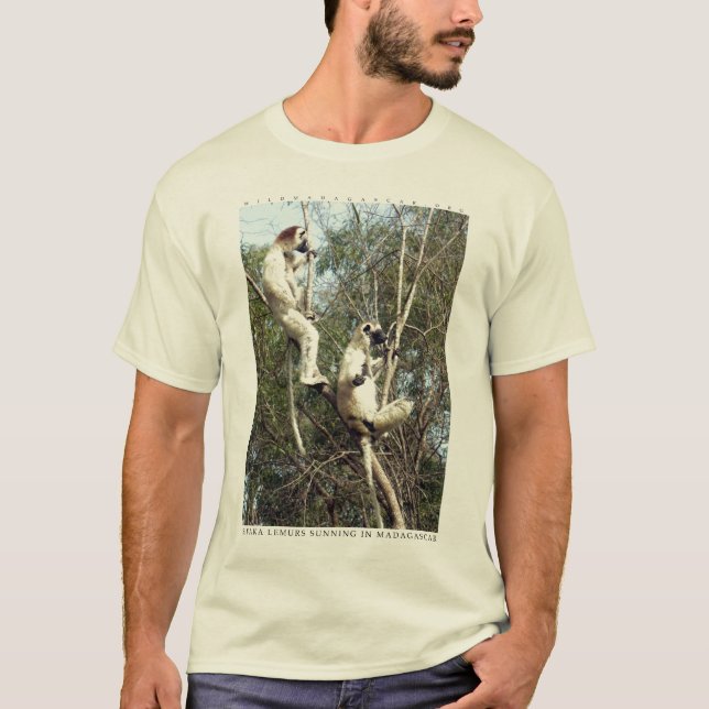 Camiseta El asolear de los lemurs de Sifaka (Anverso)