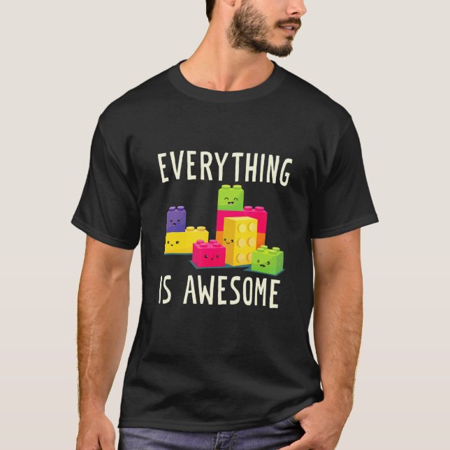Camiseta El asombroso rompecabezas de los bloques de constr (Anverso)
