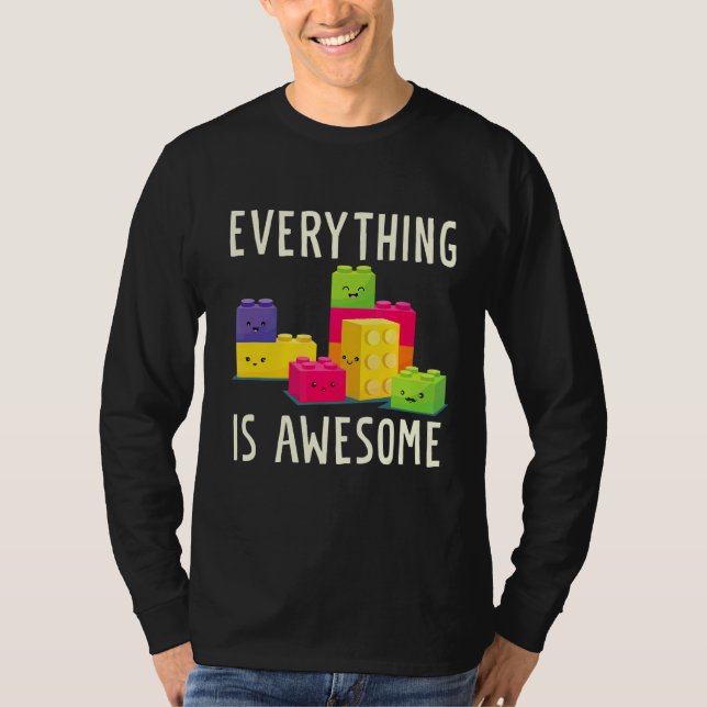 Camiseta El asombroso rompecabezas de los bloques de constr (Anverso)