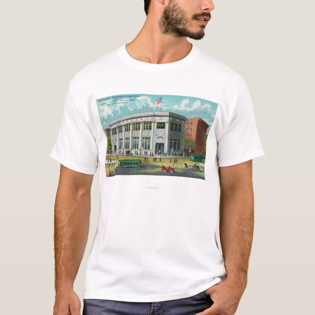 Camiseta El Assn. continental del edificio y del préstamo (Anverso)