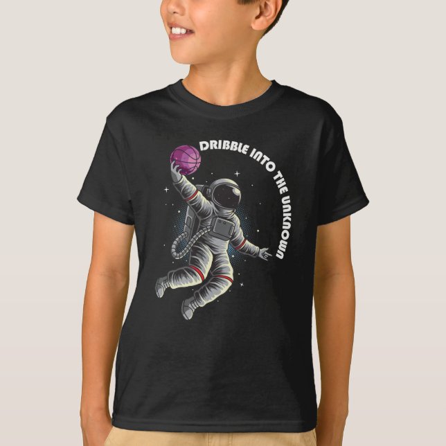 Camiseta El Astronauta Baloncesto Slam Dunk En El Espacio (Anverso)