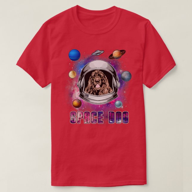 Camiseta El astronauta Cocker Spaniel Dog En El Espacio Gal (Diseño del anverso)