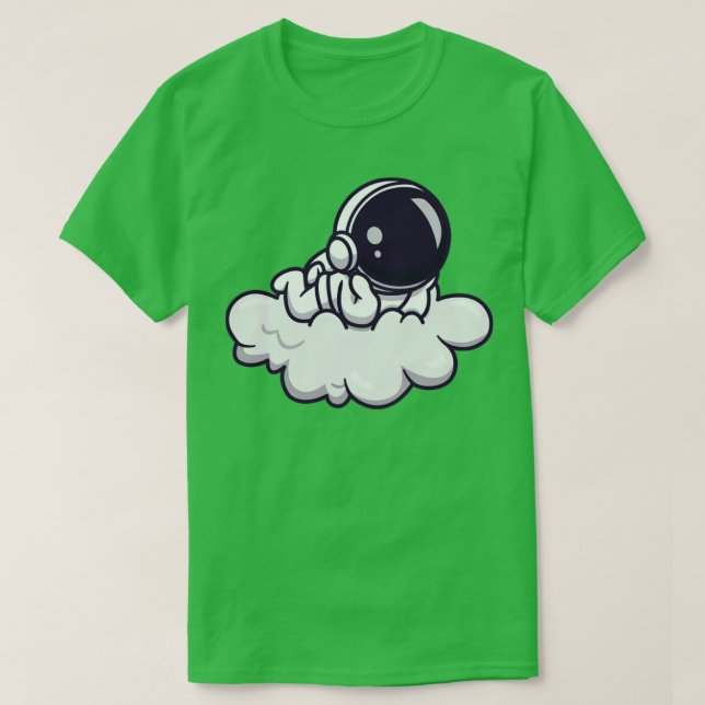 Camiseta El Astronauta Cuto Se Pone En La Nube (Diseño del anverso)