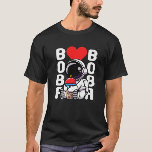 Camiseta El astronauta de Kawaii Bubble Tea Drink Space ado