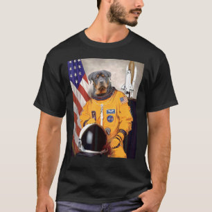 Camiseta El astronauta de Rottweiler se enorgullece de ser