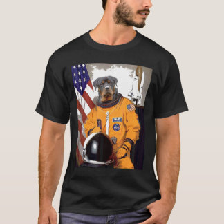 Camiseta El astronauta de Rottweiler se enorgullece de ser 