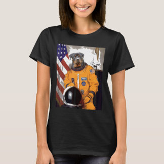 Camiseta El astronauta de Rottweiler se enorgullece de ser 